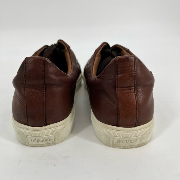 Thursday Boot Company Premier Low Top Sneaker Mens 9.5 Chocolate Brown Leather - Picture 4 of 10
